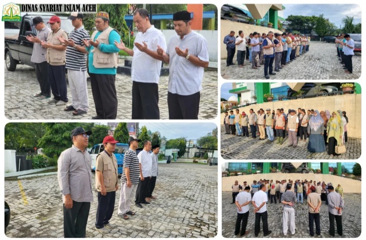 Kepala Dinas Syariat Islam (DSI) Aceh, Zahrol Fajri, S.Ag., MH, secara resmi melepas 50 relawan ASN DSI Tahap II   dilaksanakan pada Jumat, (02/01/2026),di kantor DSI Aaceh
