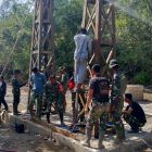 Jembatan Gantung Kalaili yang berlokasi di Kecamatan Linge, Kabupaten Aceh Tengah, terus menunjukkan perkembangan yang signifikan. Hingga Senin (9/2/2026),